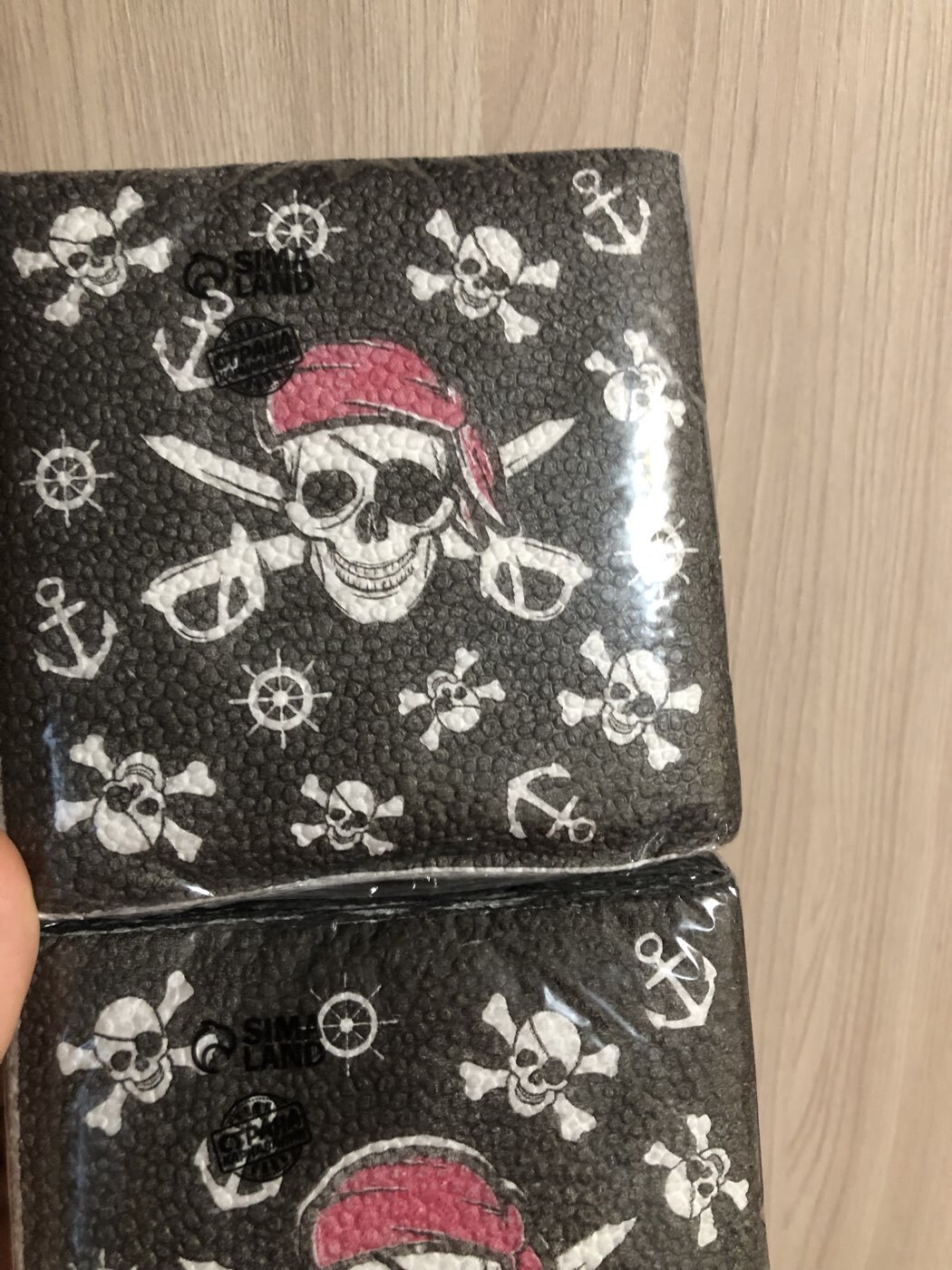 Фотография покупателя товара Салфетки бумажные «Пират», однослойные, 24×24 см, набор 20 шт. - Фото 6