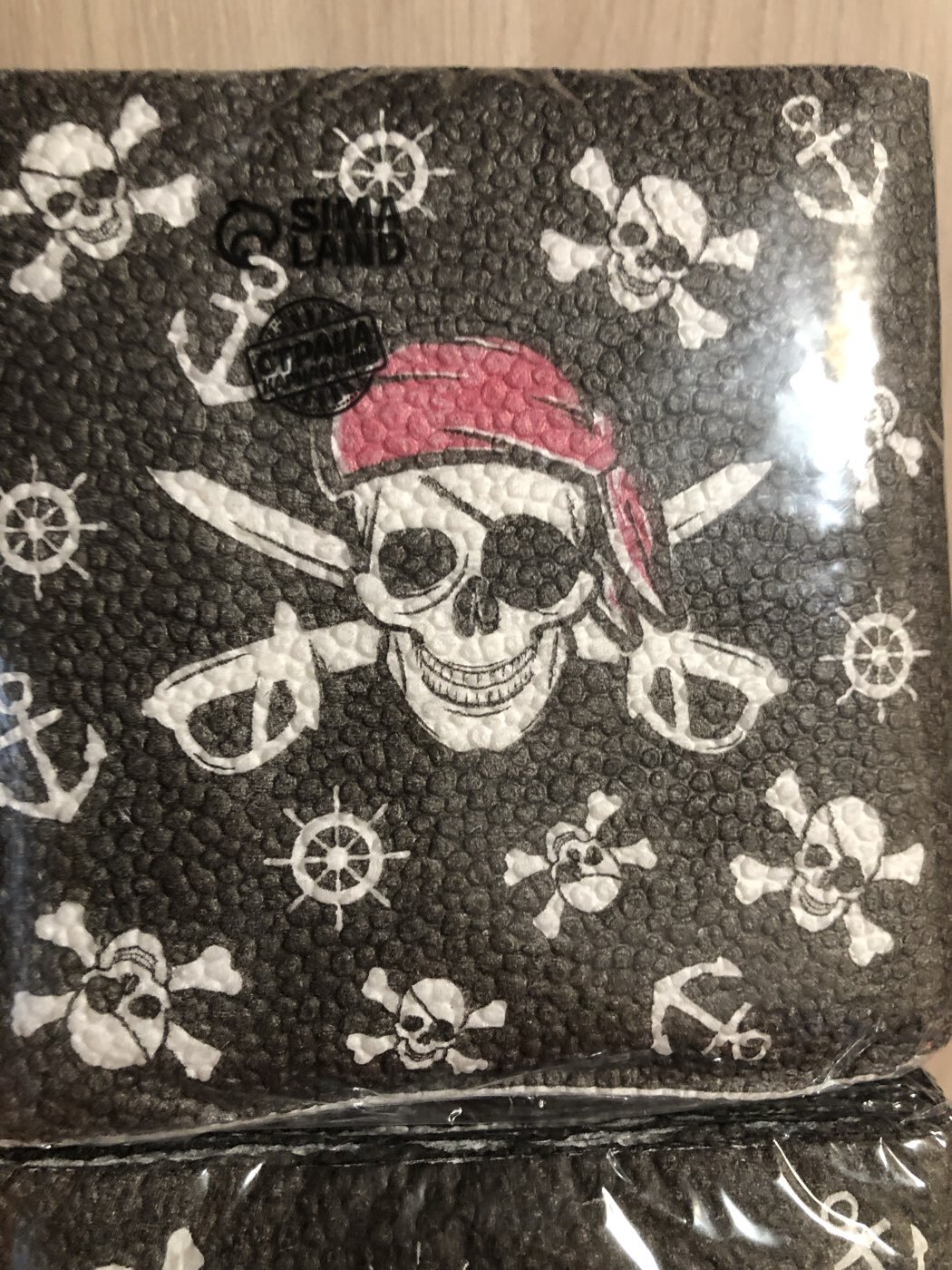 Фотография покупателя товара Салфетки бумажные «Пират», однослойные, 24×24 см, набор 20 шт. - Фото 4