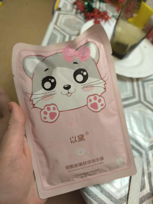 Фотография покупателя товара Маска-лапки для рук, питательная с никотинамидом и молоком - Фото 4