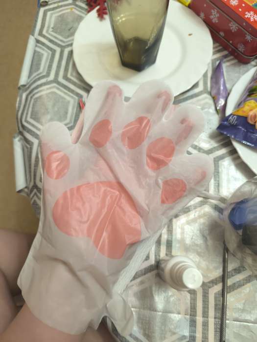 Фотография покупателя товара Маска-лапки для рук, питательная с никотинамидом и молоком - Фото 3