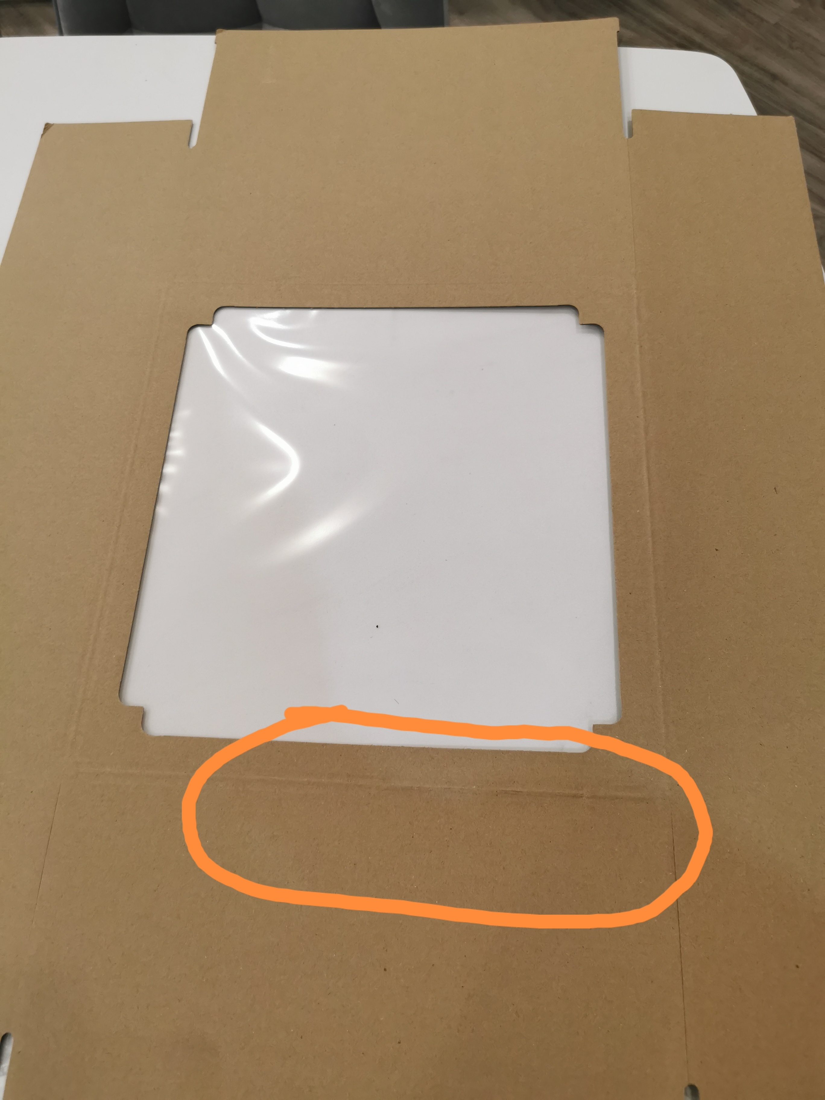 Фотография покупателя товара Коробка самосборная, с окном, бурая, 30×30×12 см - Фото 5