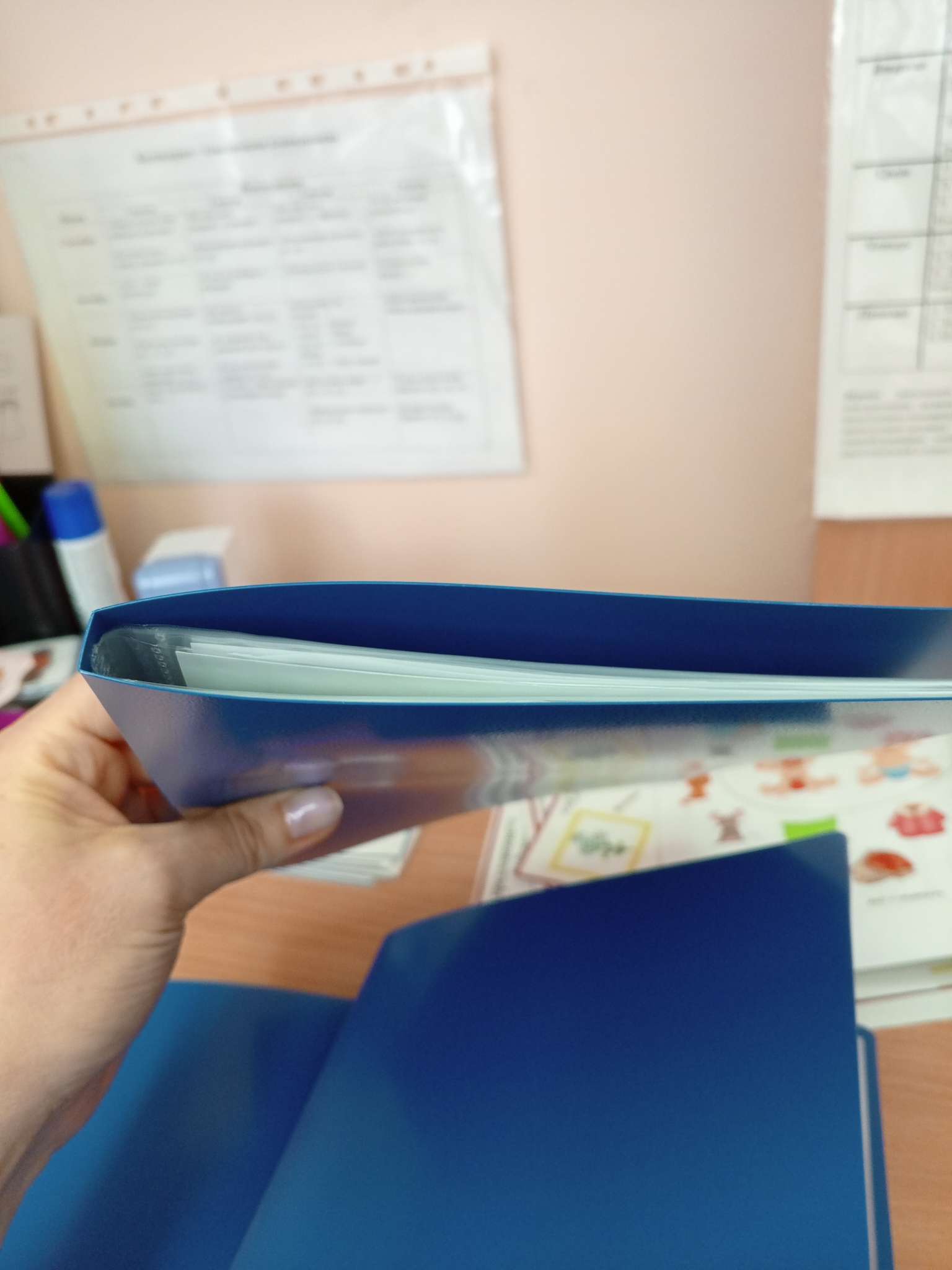 Фотография покупателя товара Набор папок А5, 20 вкладышей, Calligrata, синяя, 3 штуки - Фото 1