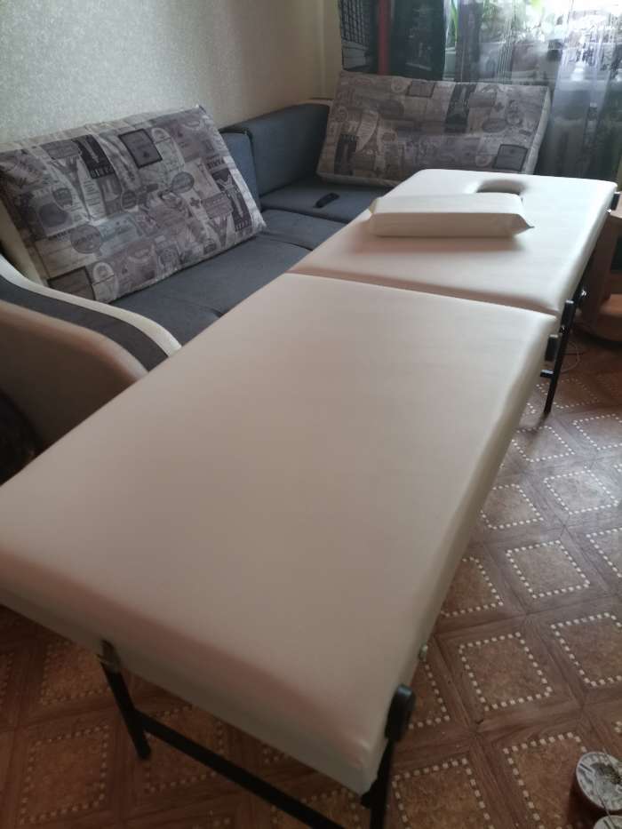 Фотография покупателя товара Массажный стол «Колибри» 180×60×70, цвет белый
