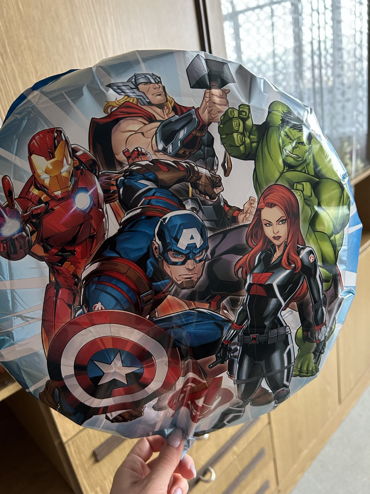 Фотография покупателя товара Шар воздушный фольгированный 18" «Команда Avengers», Мстители - Фото 1