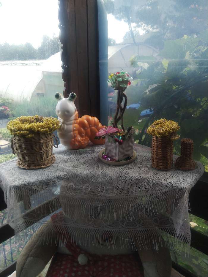 Фотография покупателя товара Садовая фигура "Гусеница веселая" оранжевая 31х32см - Фото 3