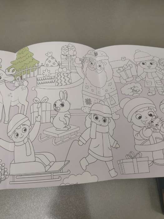 Фотография покупателя товара Раскраска длинная «Новогодние хлопоты» - Фото 5