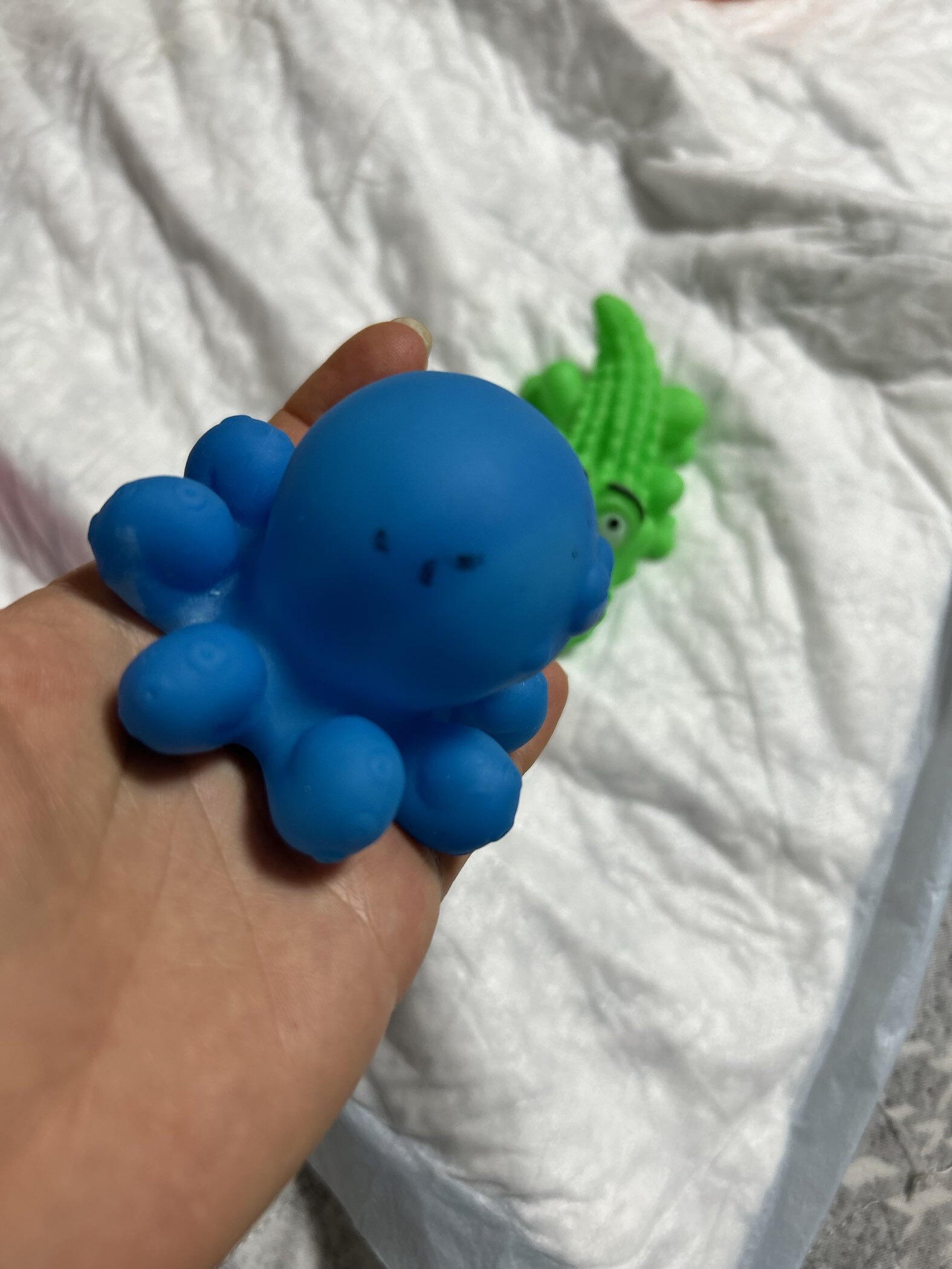 Фотография покупателя товара Резиновые игрушки для ванны Крошка Я «Морской мир», с пищалкой, в наборе 8 шт. - Фото 2