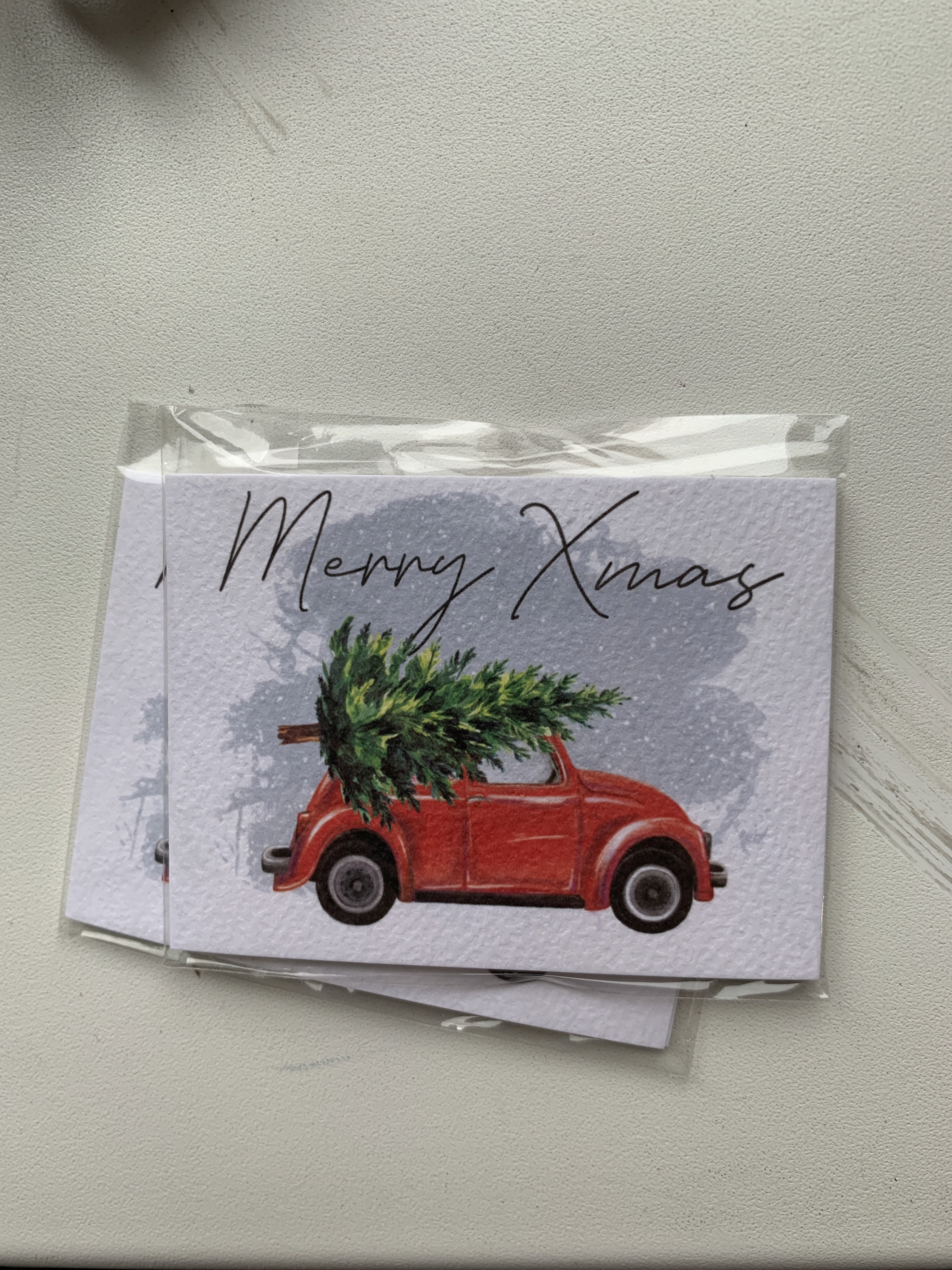 Фотография покупателя товара Открытка С Новым годом на акварельном картоне «Счастливого рождества», 8×6 см - Фото 2