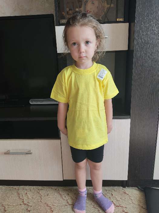 Фотография покупателя товара Футболка детская, цвет жёлтый, рост 134 см - Фото 6