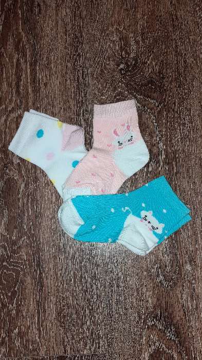 Фотография покупателя товара Набор носков детских (3 пары) цвет МИКС, размер 14-16