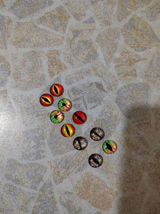 Фотография покупателя товара Декор для творчества стекло "Змеиный глаз" набор 10 шт - Фото 2