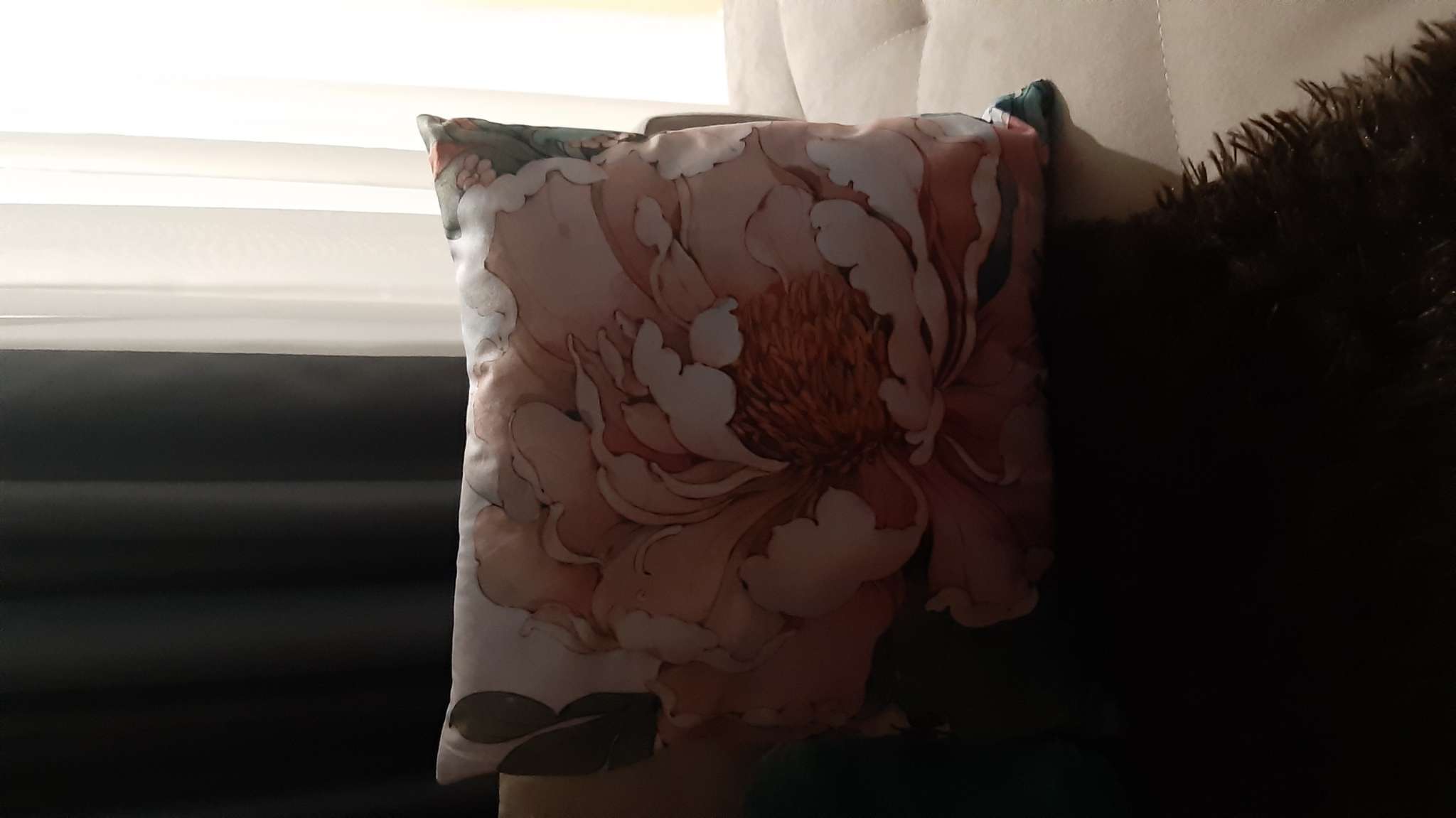 Фотография покупателя товара Чехол на подушку «Этель» Peony, 40×40 см, 100 п/э, велюр - Фото 1
