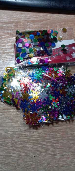 Фотография покупателя товара Конфетти «С Новым Годом!», снежинки, 14 г - Фото 3