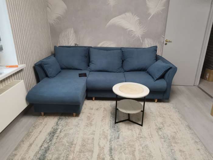 Фотография покупателя товара Диван угловой «Барселона 3», ПЗ, механизм пантограф, угол левый, велюр, цвет квест 010 - Фото 1