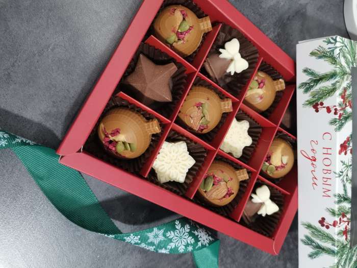 Фотография покупателя товара Коробка складная под 12 конфет «С Новым годом», 14×18×3.5 см - Фото 11