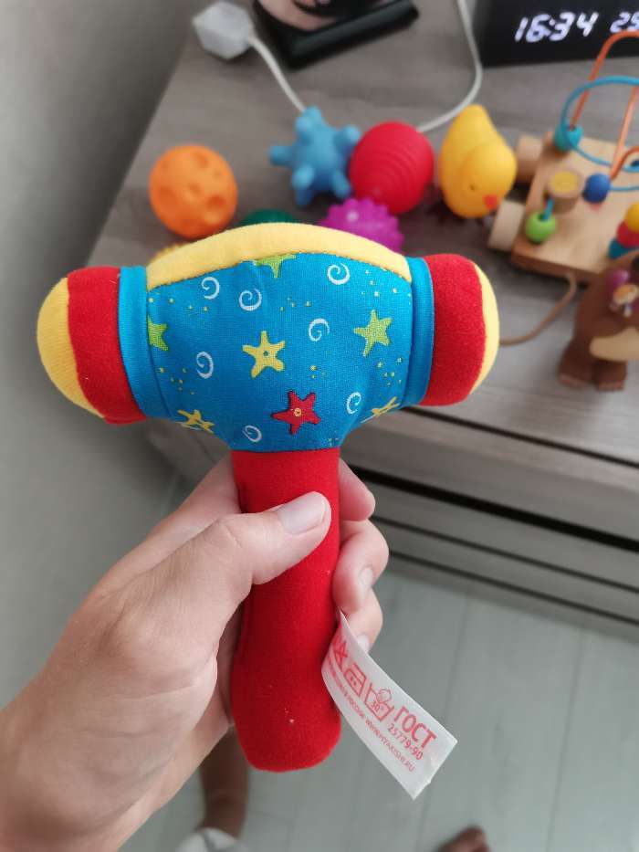 Фотография покупателя товара Развивающая мягкая игрушка «ШуМякиши. Молоточек», МИКС