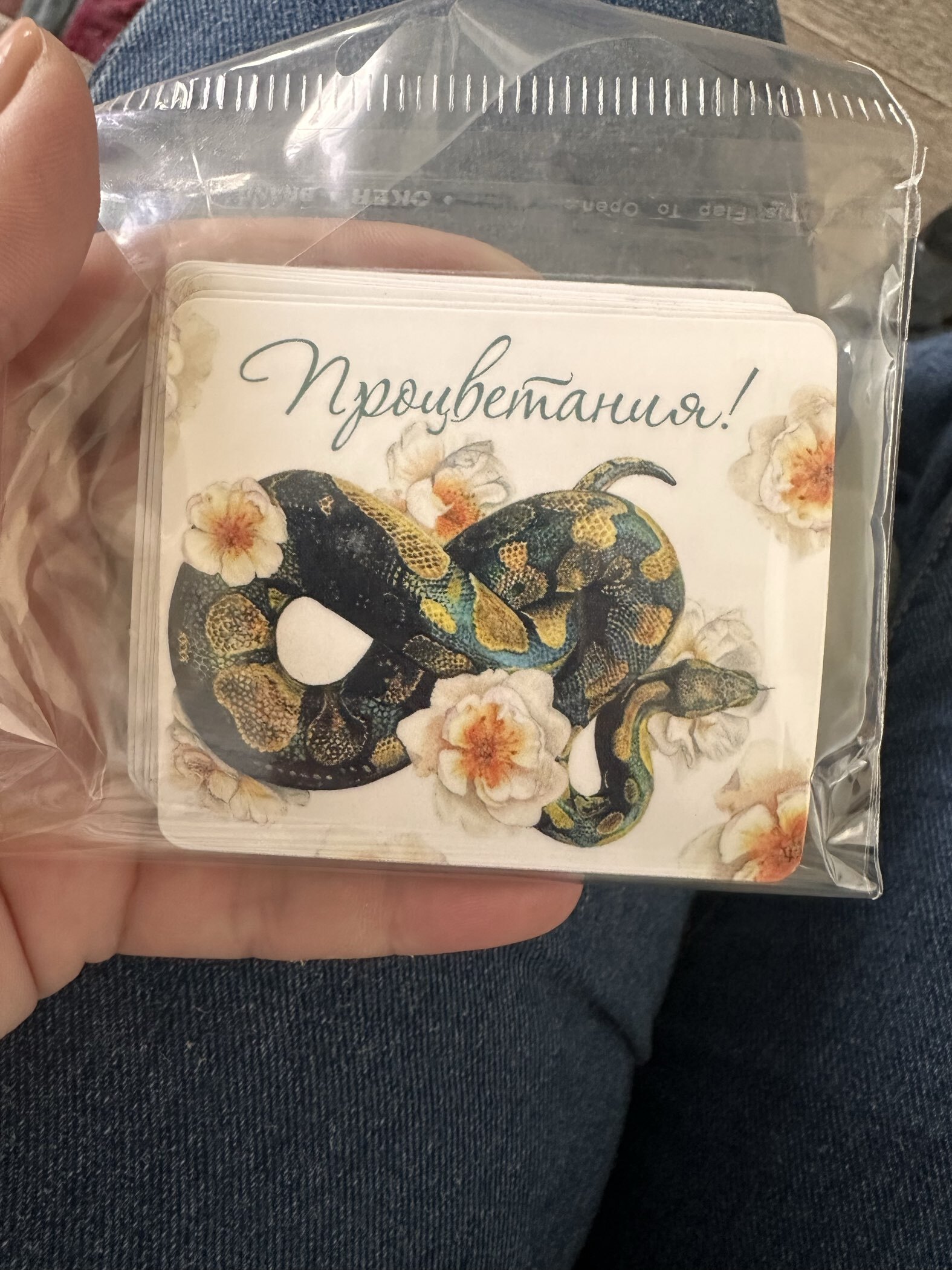 Фотография покупателя товара Магнит на холодильник «Змея с подарком», винил, 6×7 см - Фото 2