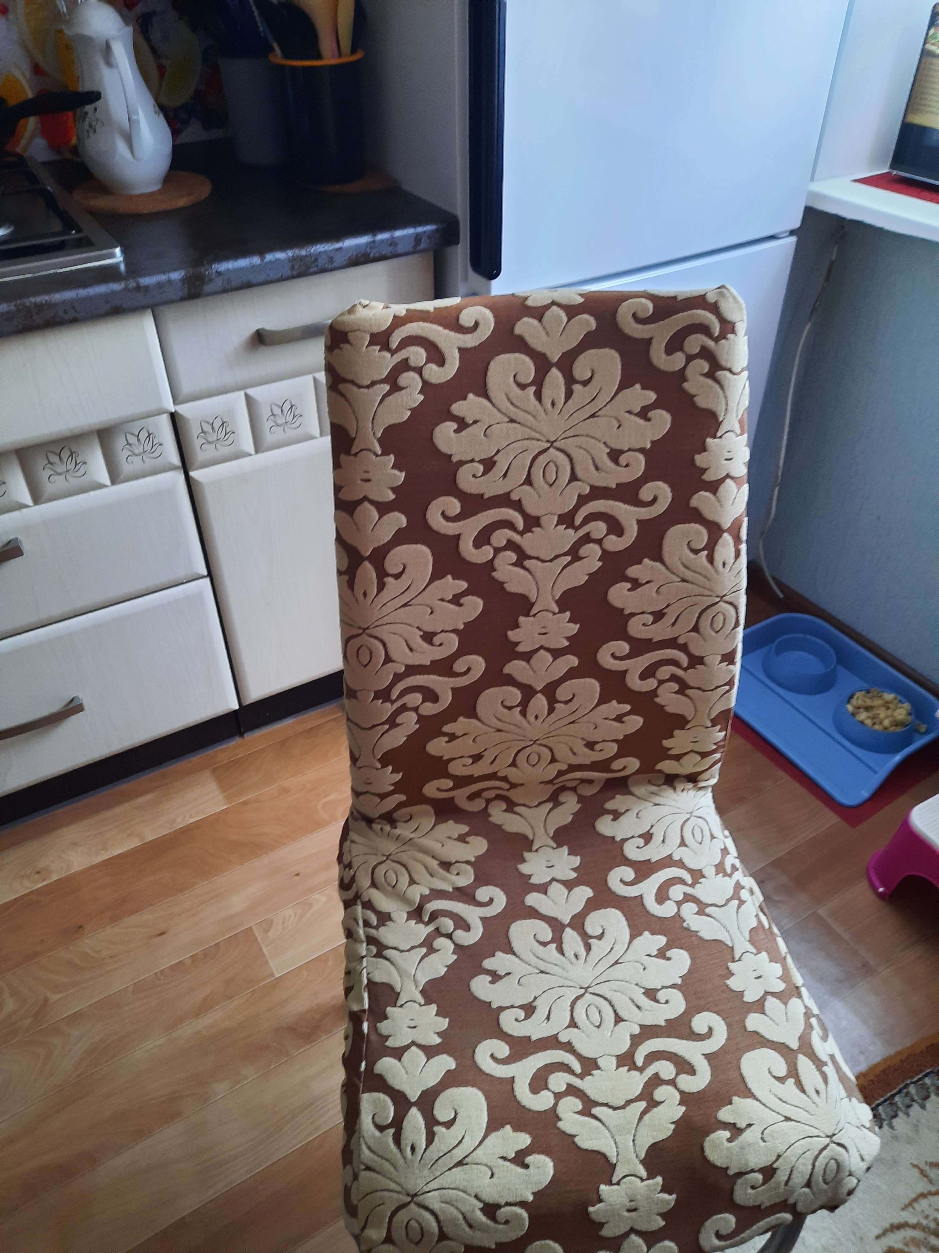 Фотография покупателя товара Чехол на стул трикотаж жаккард, цвет бронза, 100% полиэстер