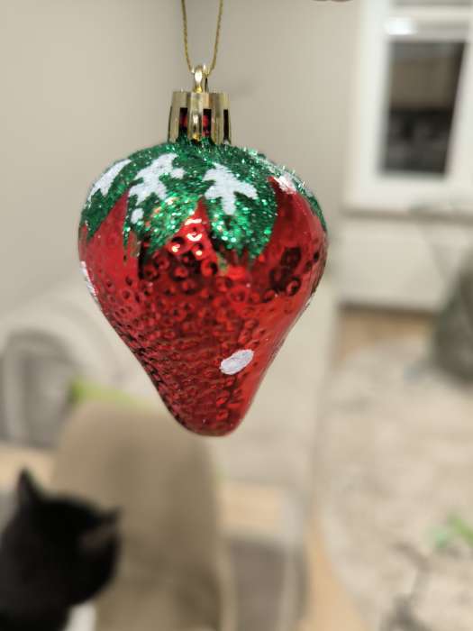 Фотография покупателя товара Ёлочные игрушки 6 шт. «Клубничка» 4×6 см, красный - Фото 13