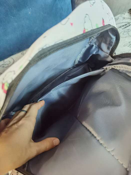 Фотография покупателя товара Набор: Рюкзак молодёжный на молнии, с карманами, поясная сумка, с принтом, размер 30 х 12 х 40 см, светло-розовый - Фото 4