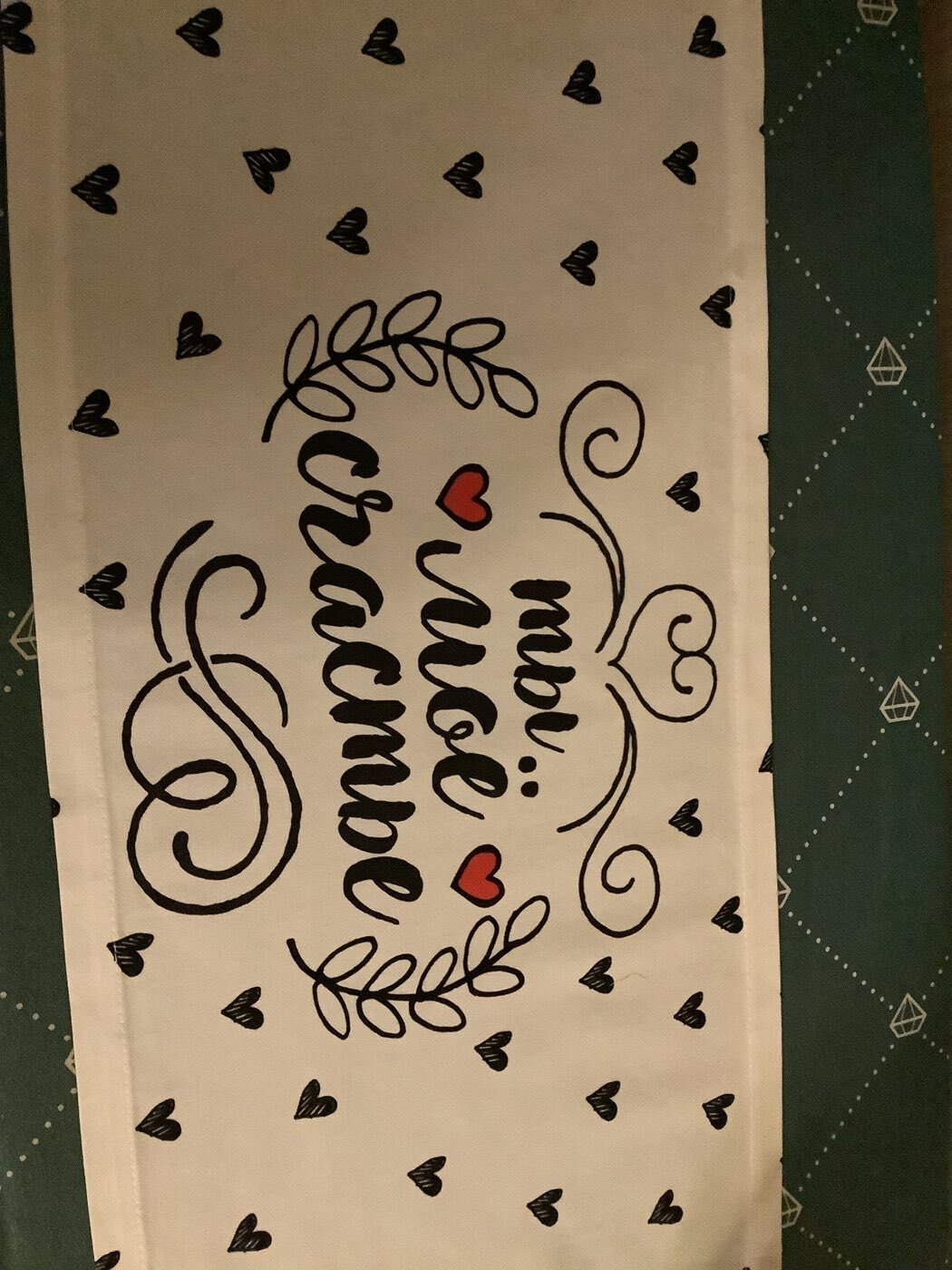Фотография покупателя товара Дорожка на стол Этель Love is 30×70 см, 100% хлопок, саржа 190 г/м², белая - Фото 3