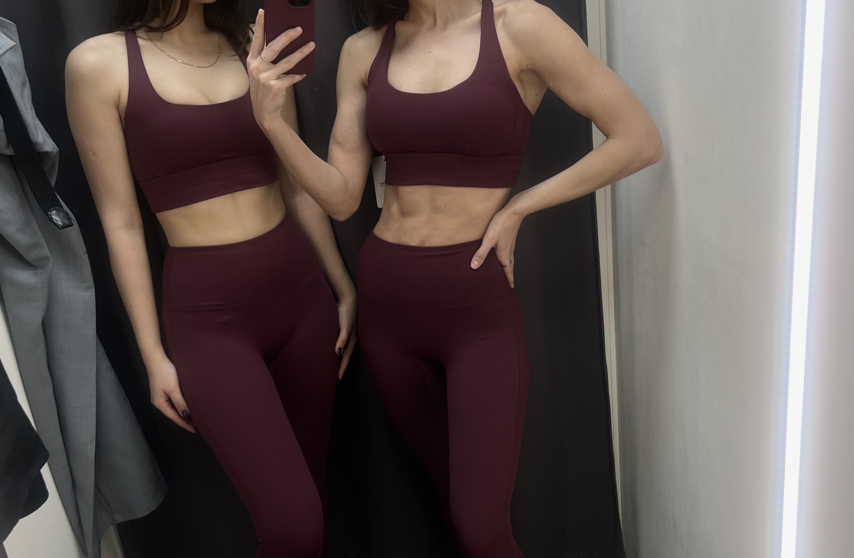 Фотография покупателя товара Топ спортивный ONLYTOP Sculpt, размер L, сливовый - Фото 1