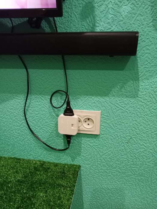 Фотография покупателя товара Тройник плоский, поворотный, 2 розетки, 10А, 2 USB, без з/к, белый - Фото 1
