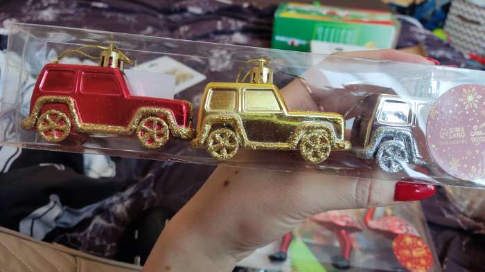 Фотография покупателя товара Ёлочные игрушки 3 шт. «Зимнее волшебство. Драйв» пластик, 7.5×3.5 см, МИКС - Фото 5