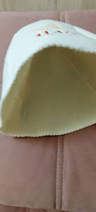 Фотография покупателя товара Шапка для бани и сауны «Царь», полиэфир 70%, шерсть 30%, «Добропаровъ» - Фото 2