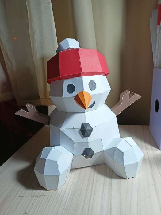 Фотография покупателя товара Подарочный новогодний набор для создания полигональной фигуры «Снеговик» - Фото 2