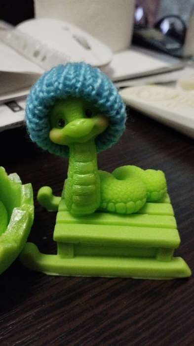 Фотография покупателя товара Шапка для игрушек вязаная, набор 10 шт., цвет серый - Фото 2