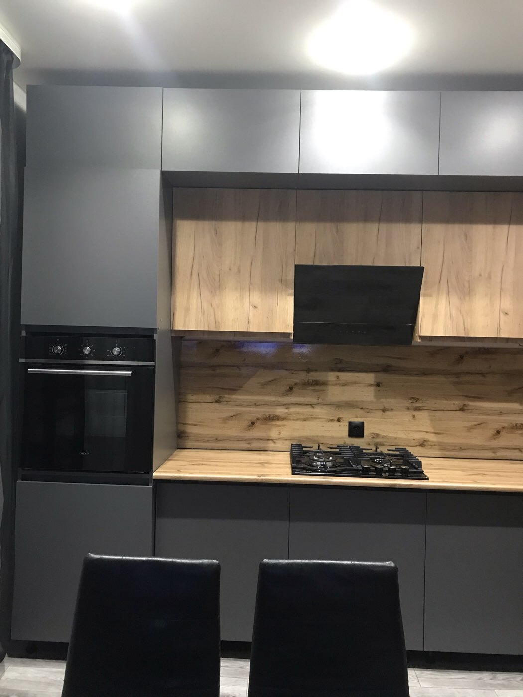 Фотография покупателя товара Кухонный гарнитур в потолок «Виктория», 3000 мм, цвет графит - Фото 90