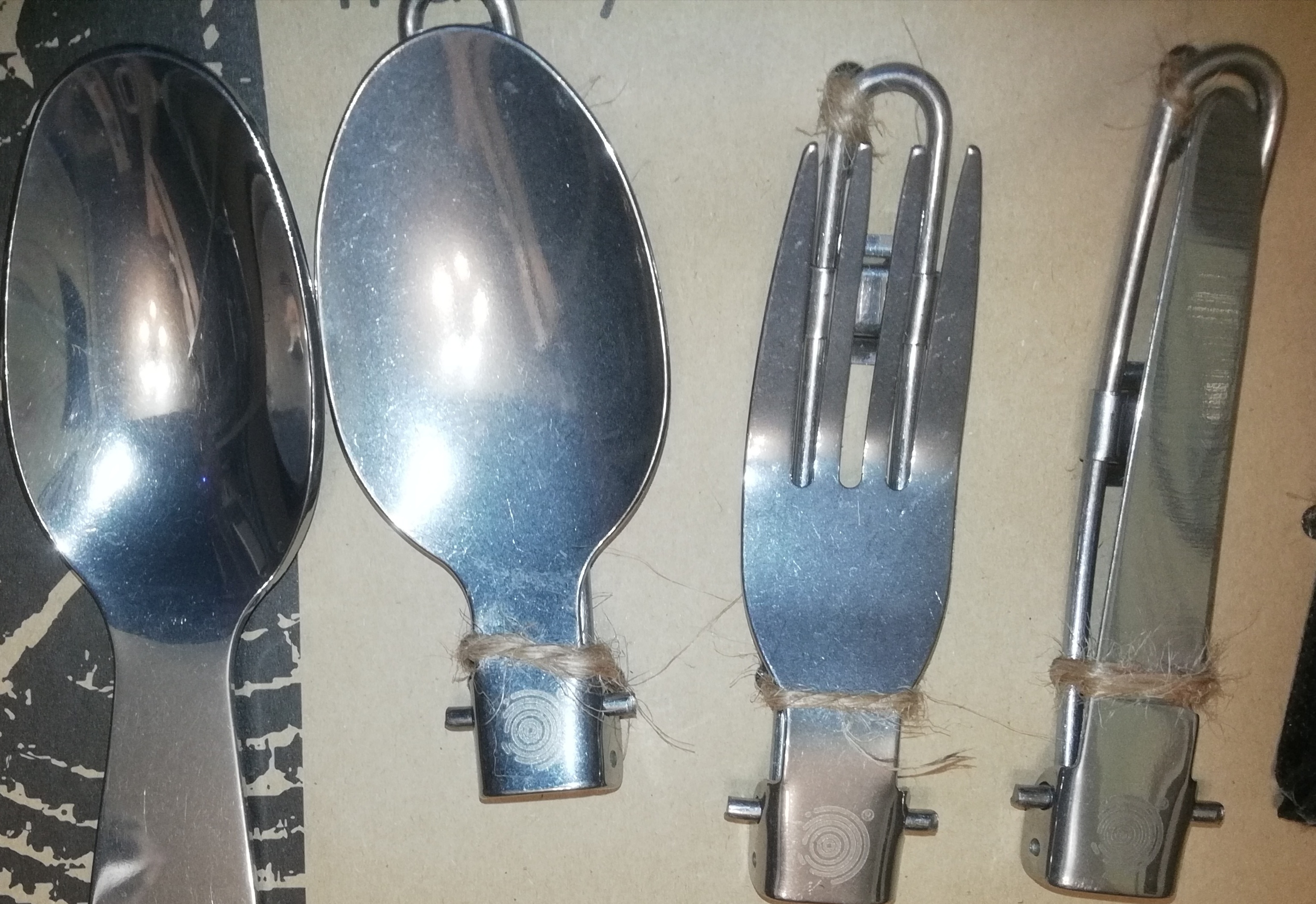 Фотография покупателя товара Набор туристических приборов maclay: нож, вилка, ложка, складные, нержавеющая сталь - Фото 5