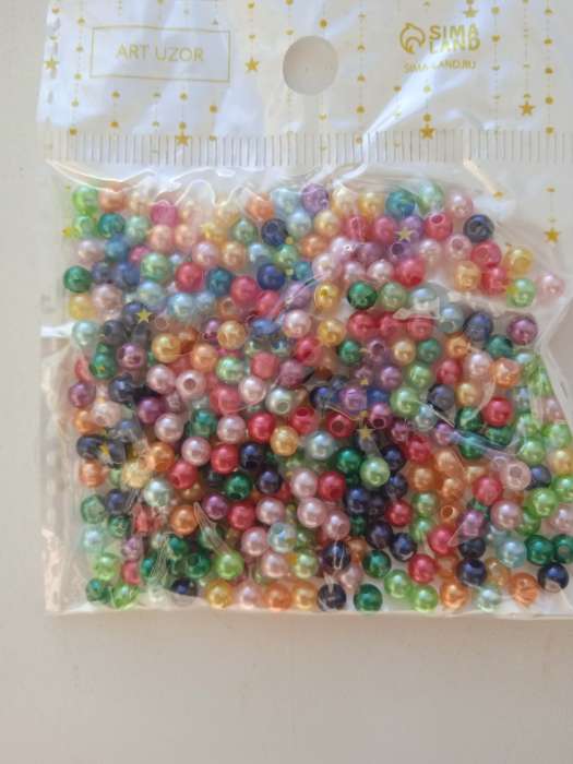 Фотография покупателя товара Бусины для творчества пластик «Разноцветные шарики», набор 10 г, 0.4×0.4 см