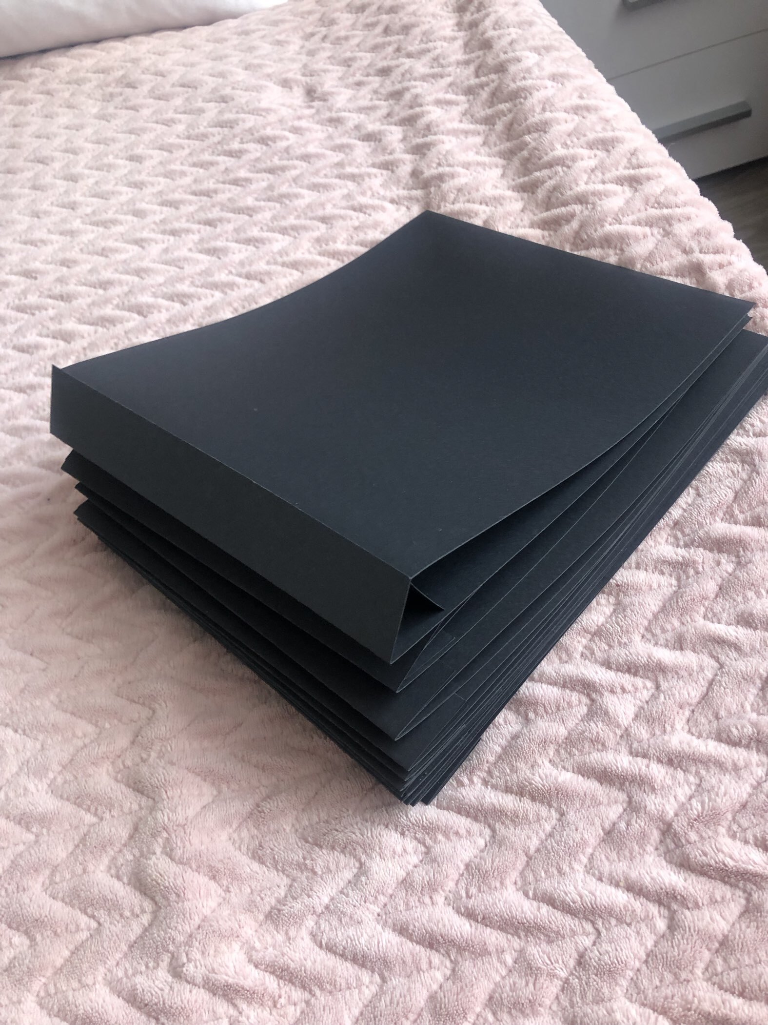 Фотография покупателя товара Лист для фотоальбома, чёрный, 20.5×29 см - Фото 2