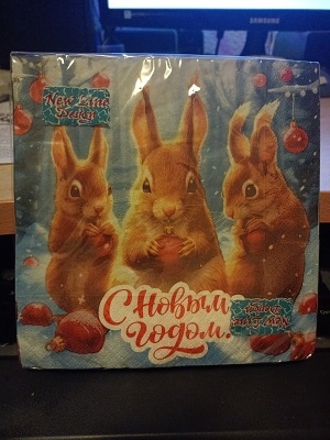 Фотография покупателя товара Салфетки бумажные Мой выбор «Новогодний Экспресс» 3 слоя, 33×33 см, 20 шт. - Фото 2