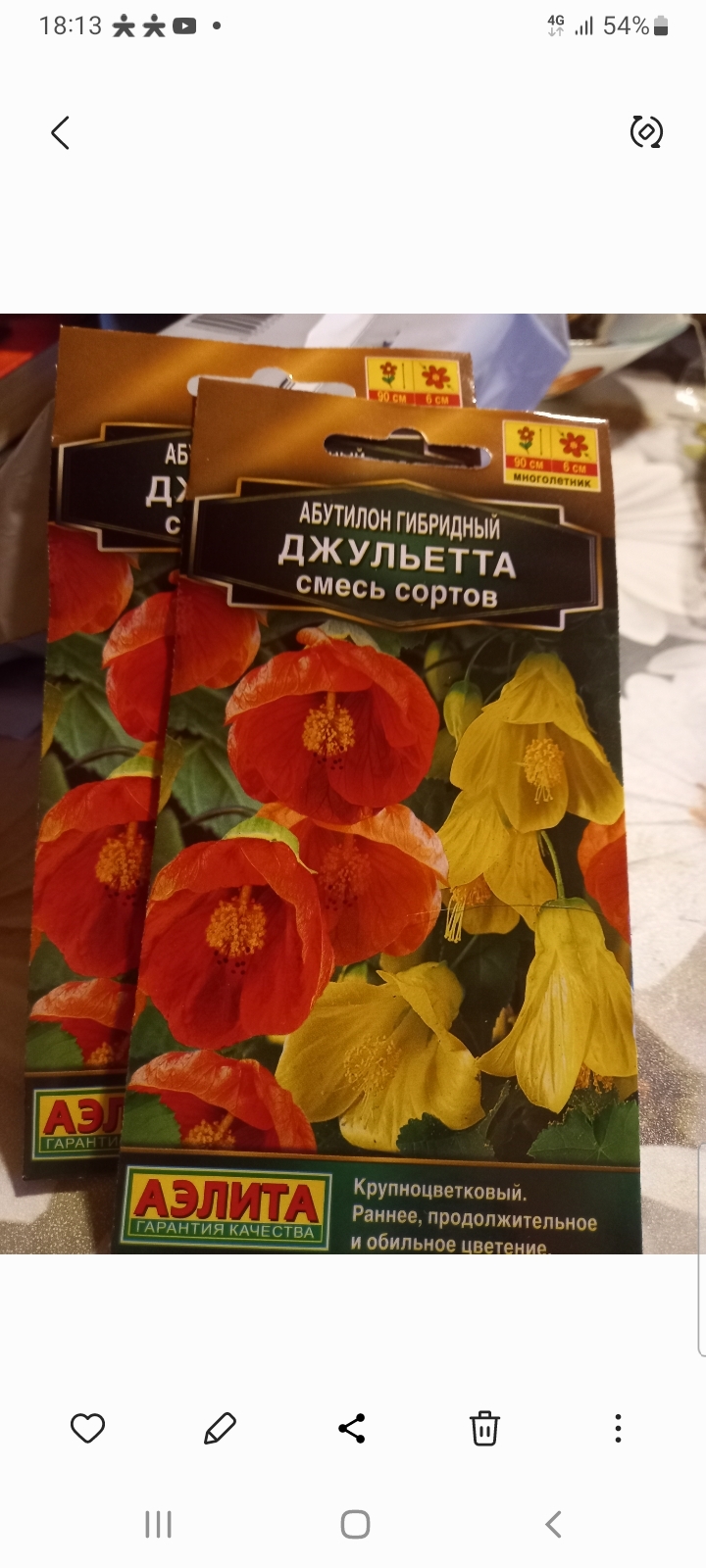 Фотография покупателя товара Семена Абутилон гибридный Джульетта, смесь сортов   Мн Золотая серия 15 шт - Фото 1