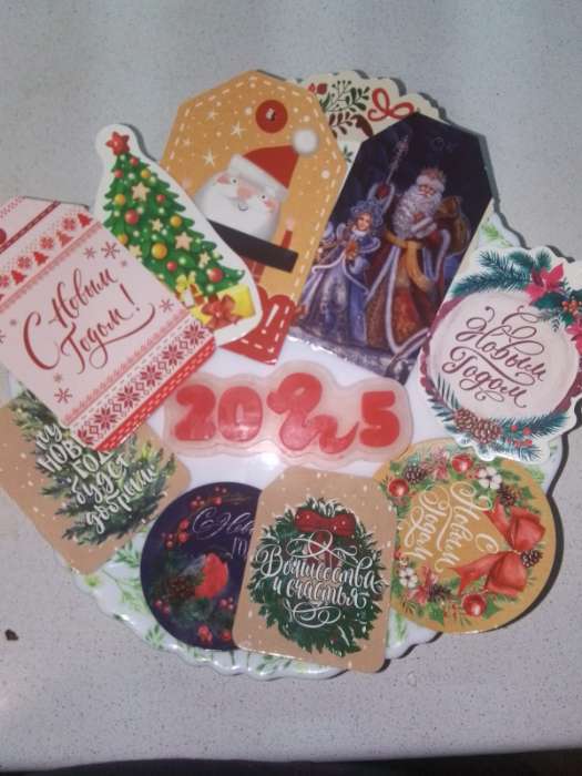 Фотография покупателя товара Открытка-шильдик на подарок «С Новым годом!», МИКС - Фото 22