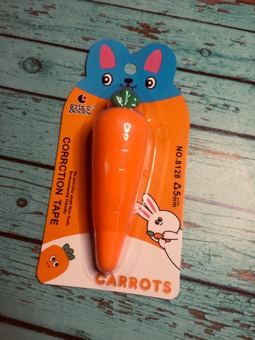 Фотография покупателя товара Корректор-лента "Морковка" 5 м х 5 мм., блистер, европодвес, корпус МИКС - Фото 3