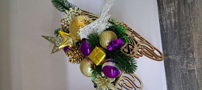 Фотография покупателя товара Ёлочные игрушки «Оливия», шары новогодние, d=6 см, набор 4 шт., красный/золотистый - Фото 4