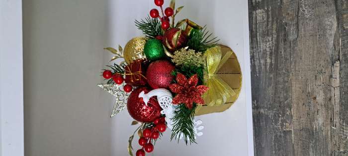 Фотография покупателя товара Ёлочные игрушки «Оливия», шары новогодние, d=6 см, набор 4 шт., красный/золотистый - Фото 3