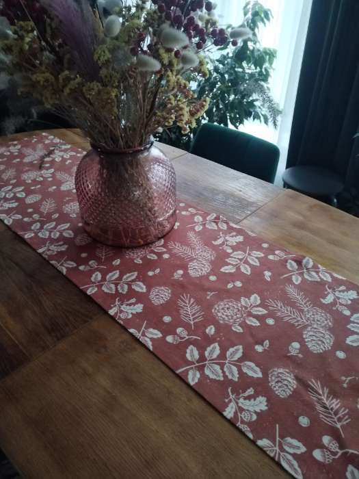 Фотография покупателя товара Дорожка на стол Этель New Year's plants 40×149 см, 100% хлопок, рогожка 186 г/м², красная - Фото 1