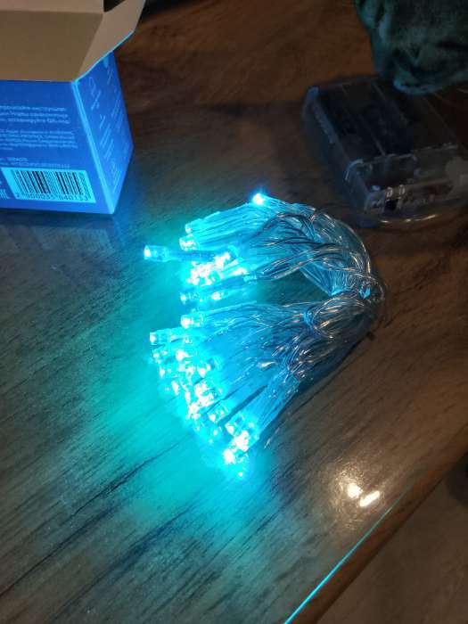 Фотография покупателя товара Гирлянда «Нить» 4 м, IP20, прозрачная нить, 40 LED, свечение тёплое белое, 2 режима, AAх3 - Фото 1