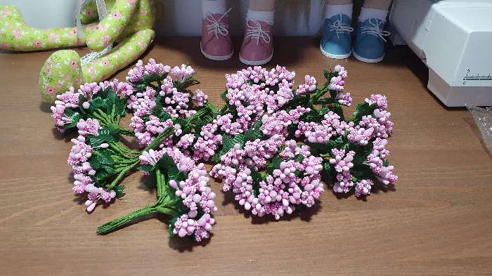 Фотография покупателя товара Букетик декоративных цветов 2см, розовый - Фото 3