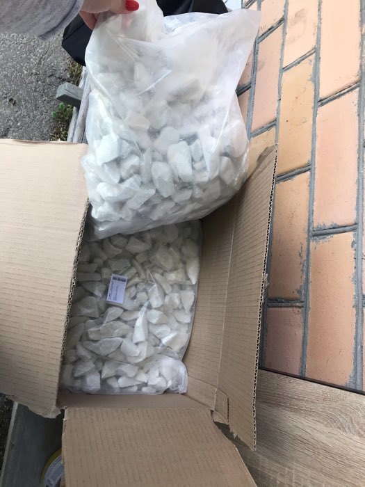 Фотография покупателя товара Мраморная крошка 20 - 40 мм, 10 кг, белая