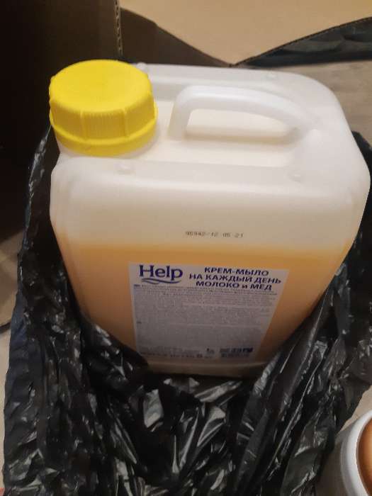 Фотография покупателя товара Крем- мыло Help «Молоко и мед», жидкое, канистра, 5 л