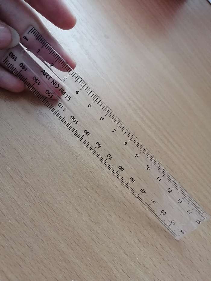 Фотография покупателя товара Линейка прозрачная Calligrata 15 см, пластиковая
