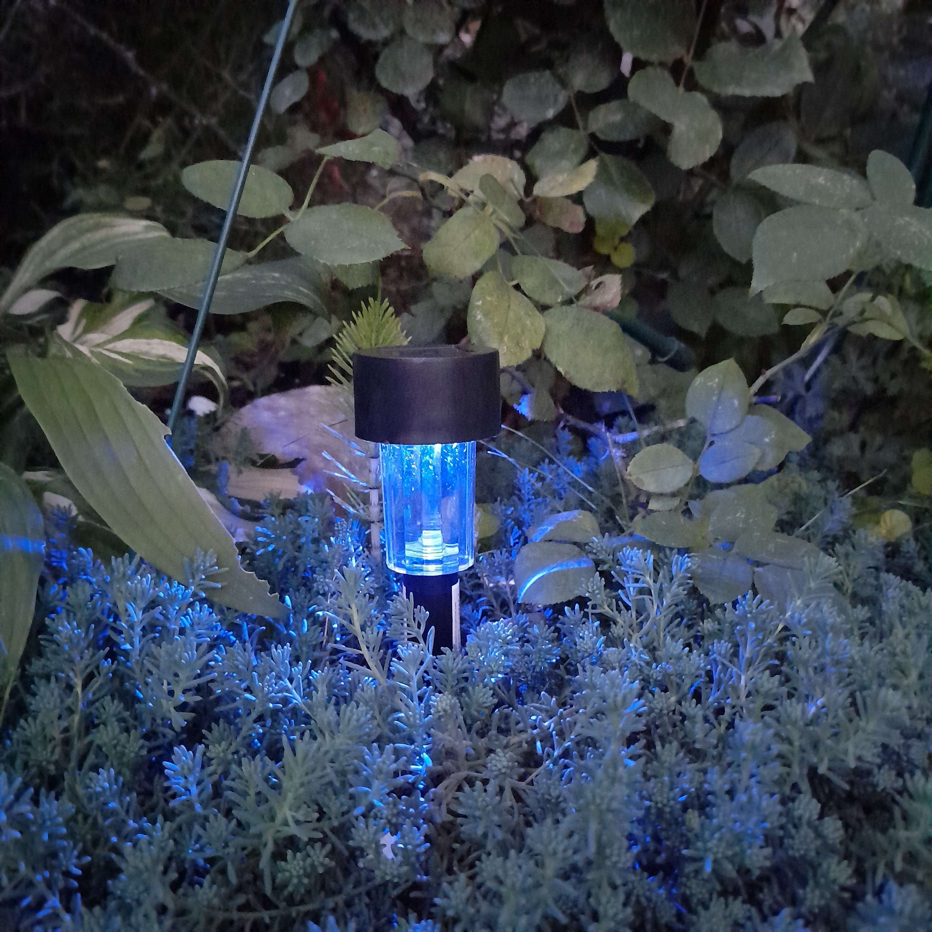 Фотография покупателя товара Садовый светильник на солнечной батарее «Цилиндр», 4.5 × 30 × 4.5 см, 1 LED, свечение мульти (RGB) - Фото 27