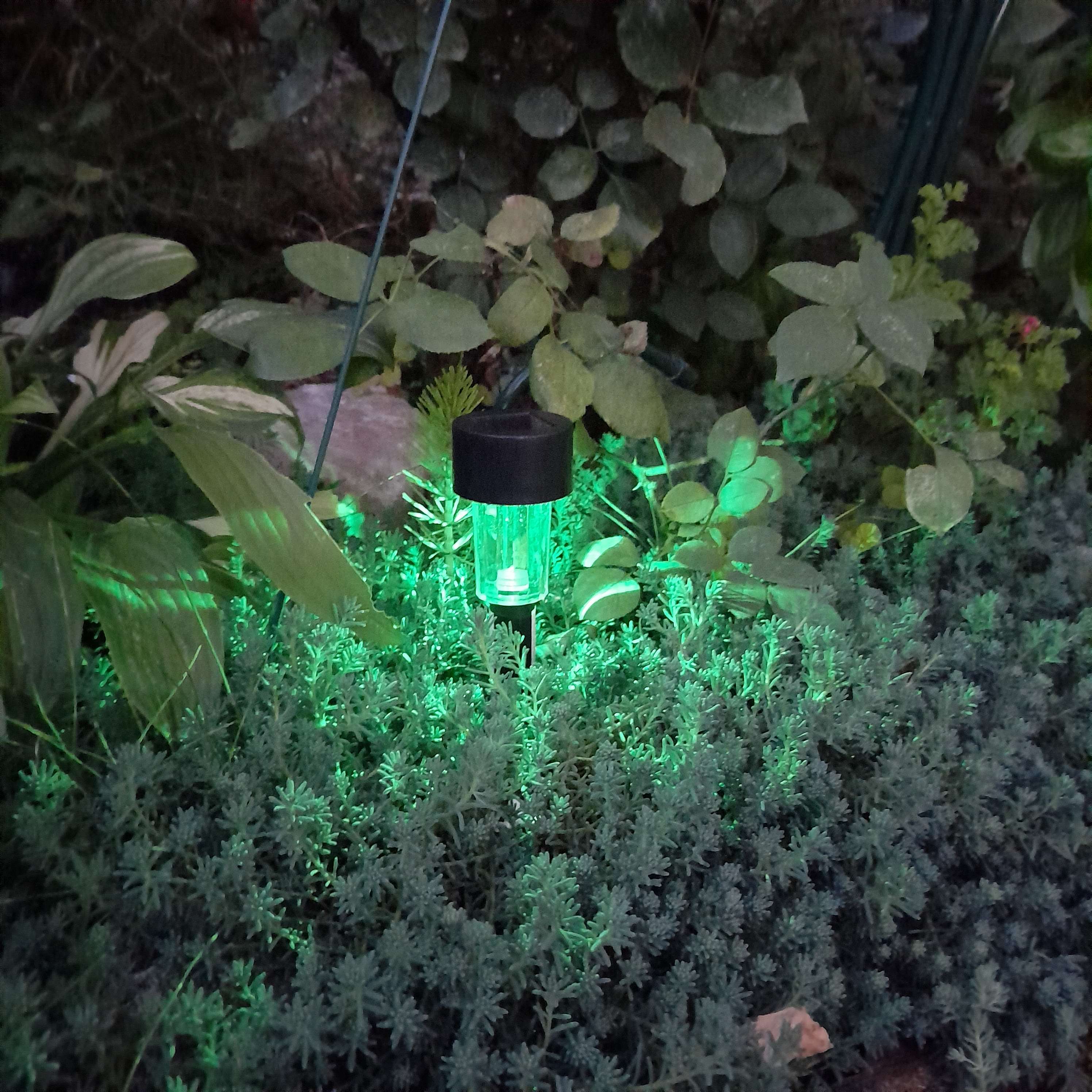 Фотография покупателя товара Садовый светильник на солнечной батарее «Цилиндр», 4.5 × 30 × 4.5 см, 1 LED, свечение мульти (RGB) - Фото 28