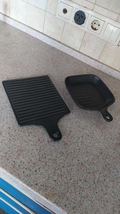 Фотография покупателя товара Блюдо керамическое для подачи Доляна «Гриль», 18×28 см, белое - Фото 1